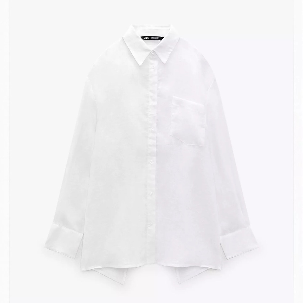 Zara Crisp White Dress Shirt for women